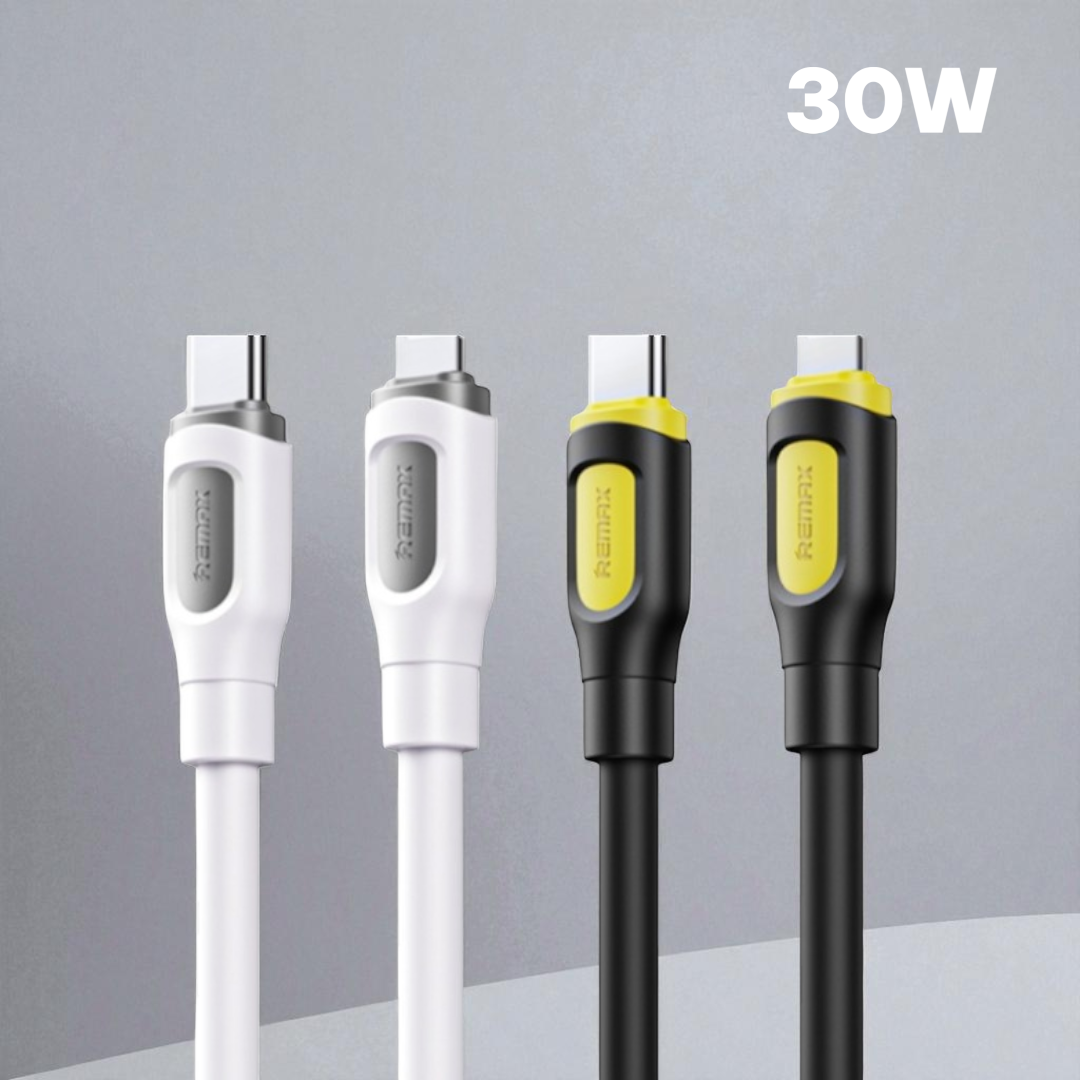 REMAX CABLE CARGA SILICONA 30W REMAX CABLE CARGA SILICONA 30W